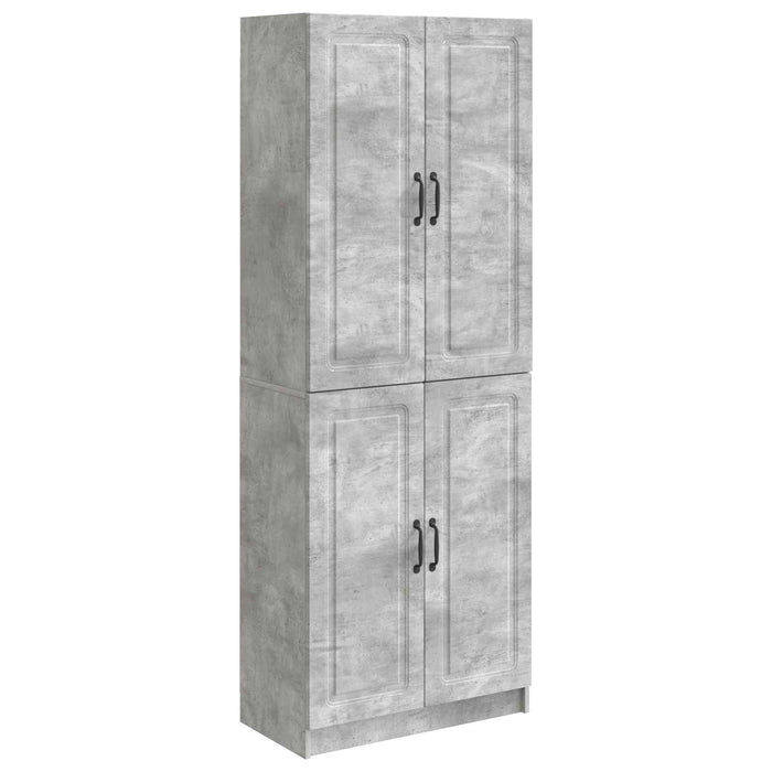 Set de Dulapuri 2 pcs Gri Beton Lemn prelucrat WALTI