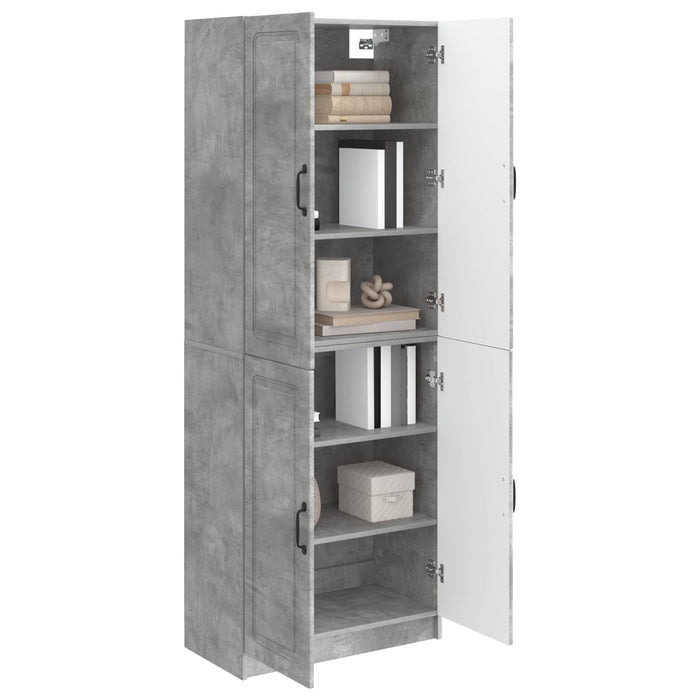 Set de Dulapuri 2 pcs Gri Beton Lemn prelucrat WALTI