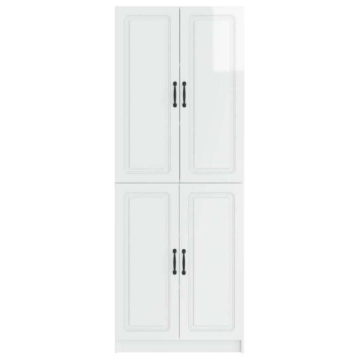 Set de Dulapuri 2 pcs Alb foarte lucios Lemn prelucrat WALTI