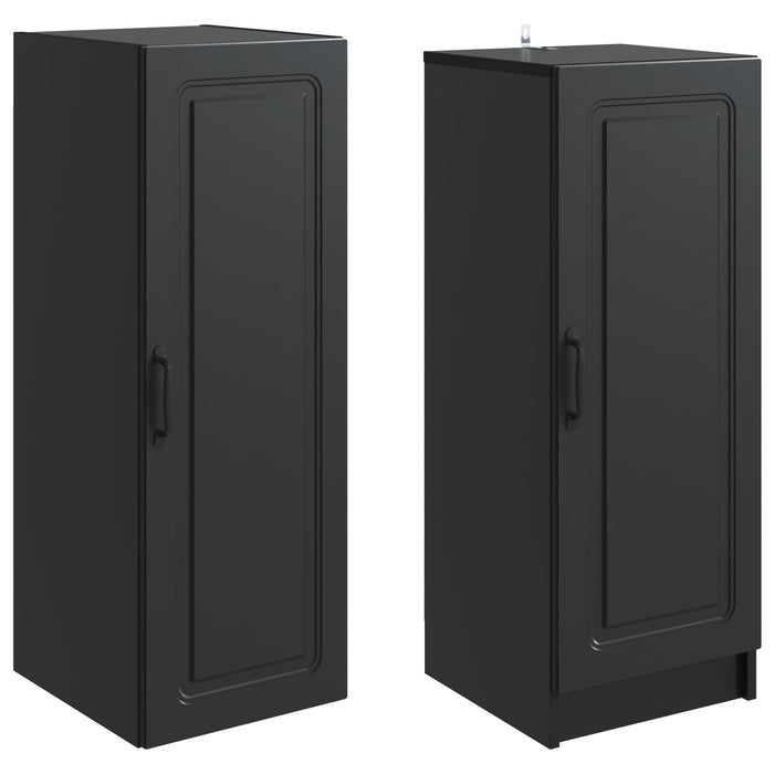 Set de Dulapuri 2 pcs Negru Lemn prelucrat WALTI