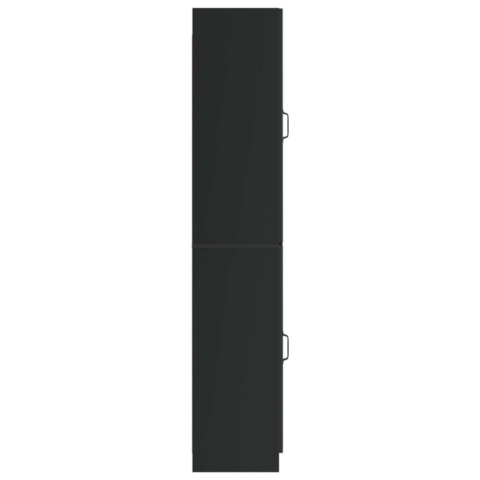Set de Dulapuri 2 pcs Negru Lemn prelucrat WALTI