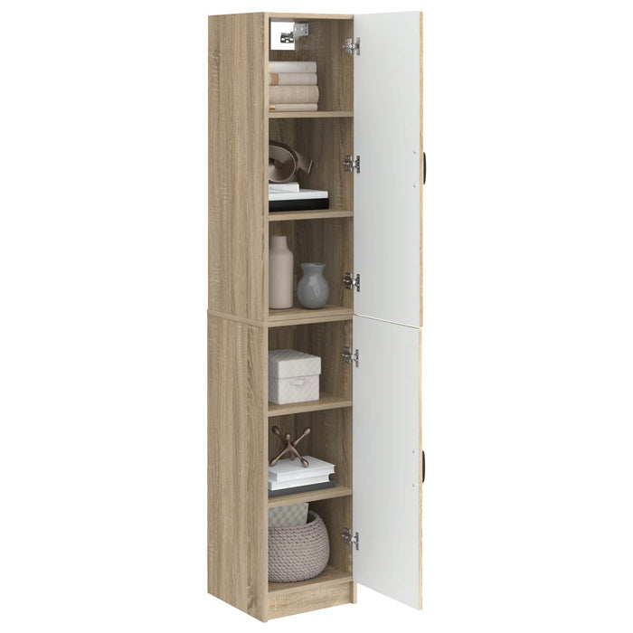 Set de Dulapuri 2 pcs Stejar Sonoma Lemn prelucrat WALTI
