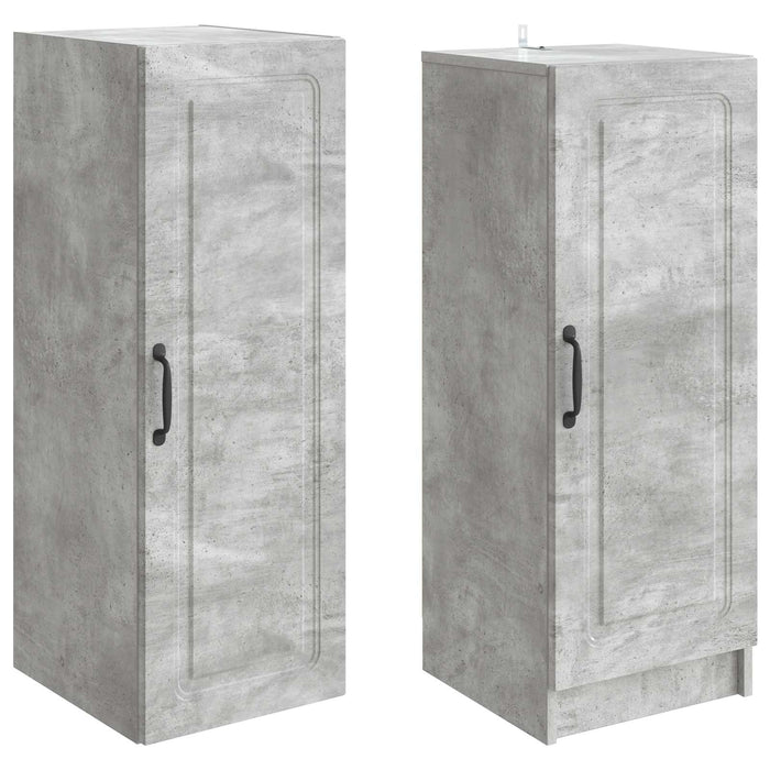 Set de Dulapuri 2 pcs Gri Beton Lemn prelucrat WALTI