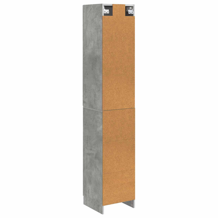 Set de Dulapuri 2 pcs Gri Beton Lemn prelucrat WALTI