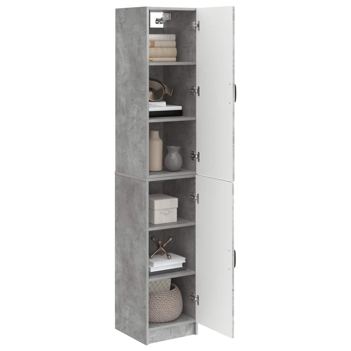 Set de Dulapuri 2 pcs Gri Beton Lemn prelucrat WALTI
