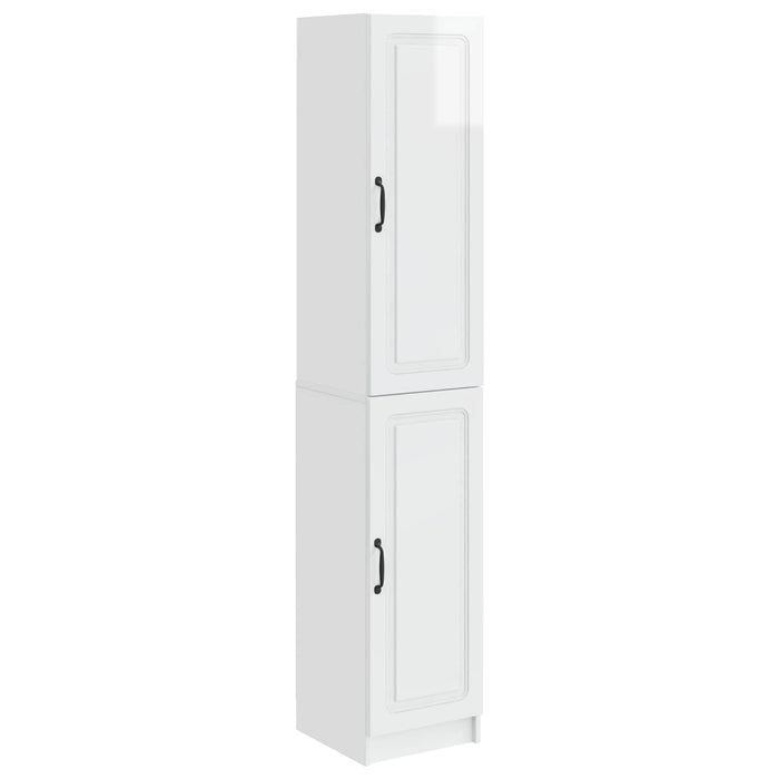 Set de Dulapuri 2 pcs Alb foarte lucios Lemn prelucrat WALTI