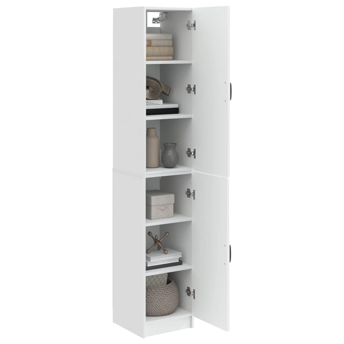 Set de Dulapuri 2 pcs Alb foarte lucios Lemn prelucrat WALTI