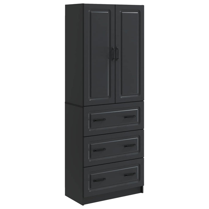 Set de Dulapuri 2 pcs Negru 66 x 34,5 x 87 cm Lemn prelucrat - WALTI WALTI