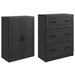 Set de Dulapuri 2 pcs Negru 66 x 34,5 x 87 cm Lemn prelucrat - WALTI WALTI