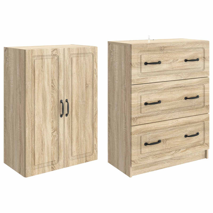 Set de Dulapuri 2 pcs Stejar Sonoma 66 x 34,5 x 87 cm - WALTI WALTI