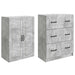 Set de Dulapuri 2 pcs Gri Beton 66 x 34,5 x 87 cm - WALTI WALTI