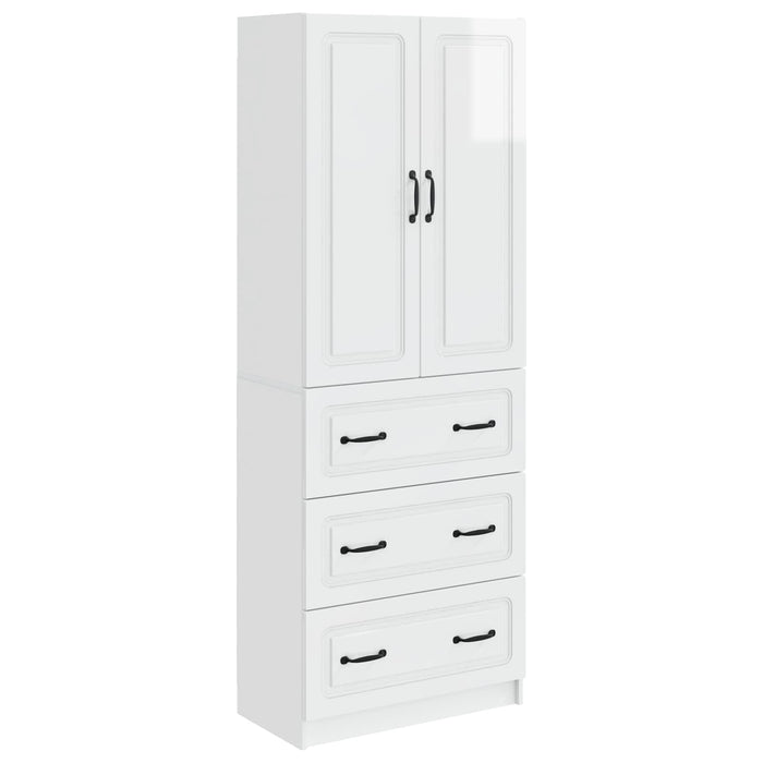 Set de Dulapuri 2 pcs Alb foarte lucios 66 x 34,5 x 87 cm - WALTI WALTI