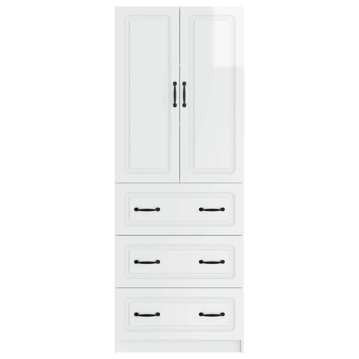 Set de Dulapuri 2 pcs Alb foarte lucios 66 x 34,5 x 87 cm - WALTI WALTI