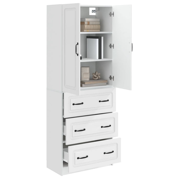 Set de Dulapuri 2 pcs Alb foarte lucios 66 x 34,5 x 87 cm - WALTI WALTI