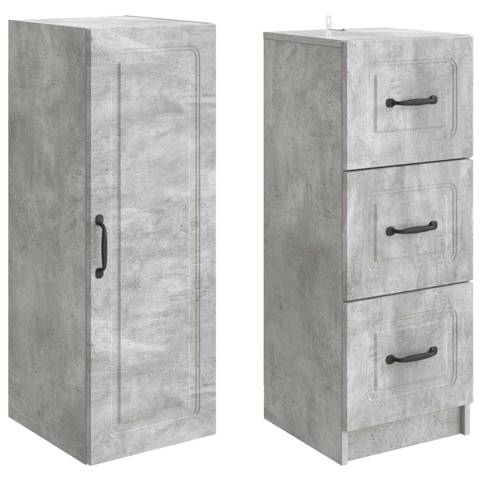 Set de Dulapuri 2 pcs Gri Beton 33 x 34,5 x 87 cm - WALTI WALTI