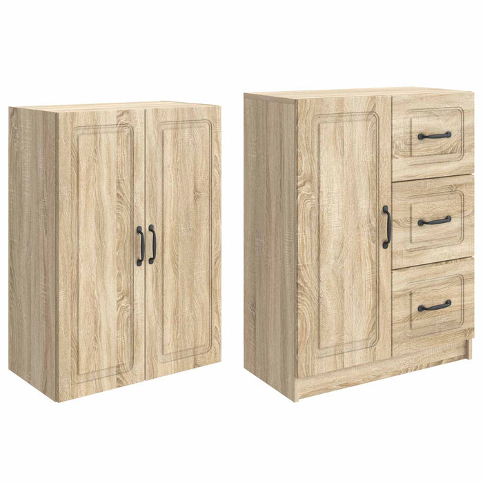 Set de Dulapuri 2 pcs Stejar Sonoma Lemn prelucrat WALTI
