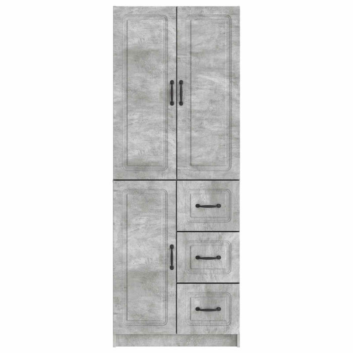 Set de Dulapuri 2 pcs Gri Beton Lemn prelucrat WALTI