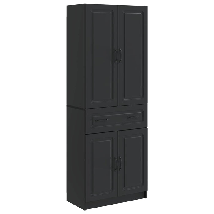 Set de Dulapuri 2 pcs Negru Lemn prelucrat WALTI