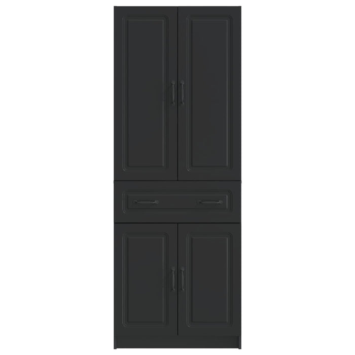 Set de Dulapuri 2 pcs Negru Lemn prelucrat WALTI