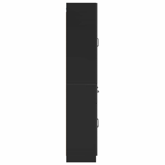 Set de Dulapuri 2 pcs Negru Lemn prelucrat WALTI