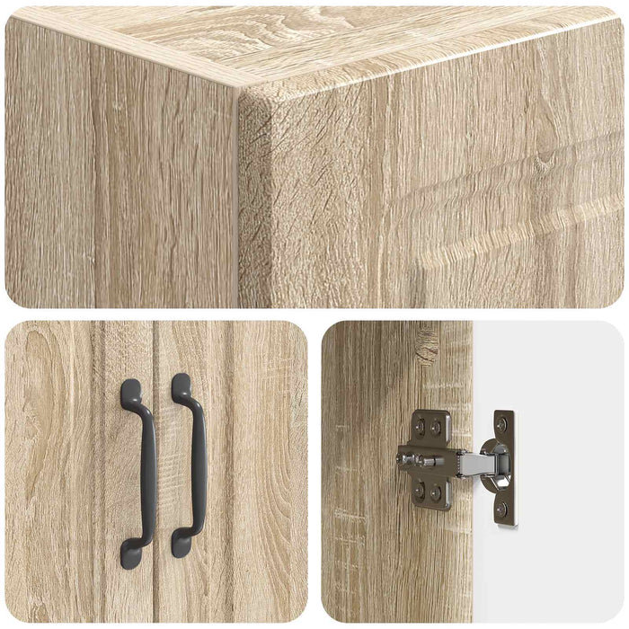 Set de Dulapuri 2 pcs Stejar Sonoma Lemn prelucrat WALTI