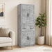 Set de Dulapuri 2 pcs Gri Beton Lemn prelucrat - WALTI WALTI