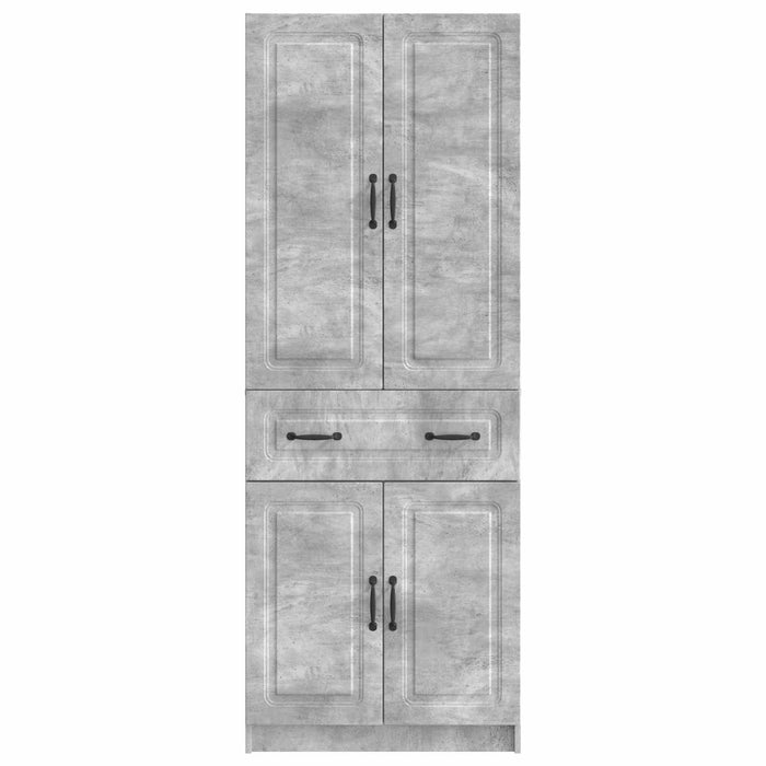Set de Dulapuri 2 pcs Gri Beton Lemn prelucrat WALTI
