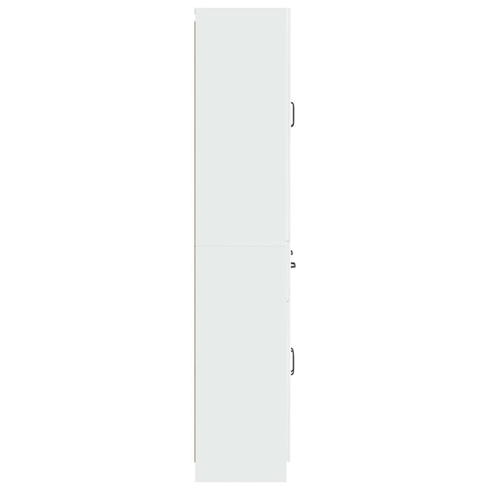 Set de Dulapuri 2 pcs Alb foarte lucios Lemn prelucrat WALTI