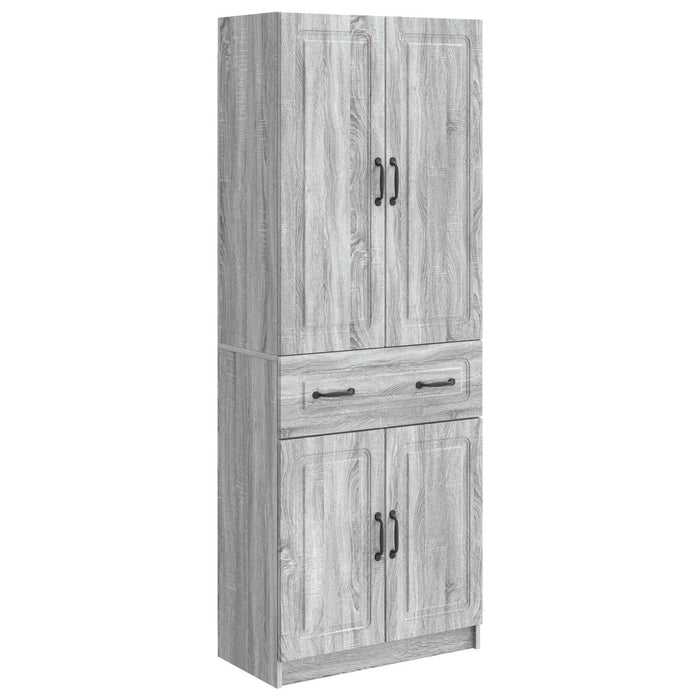 Set de Dulapuri 2 pcs Sonoma gri Lemn prelucrat WALTI