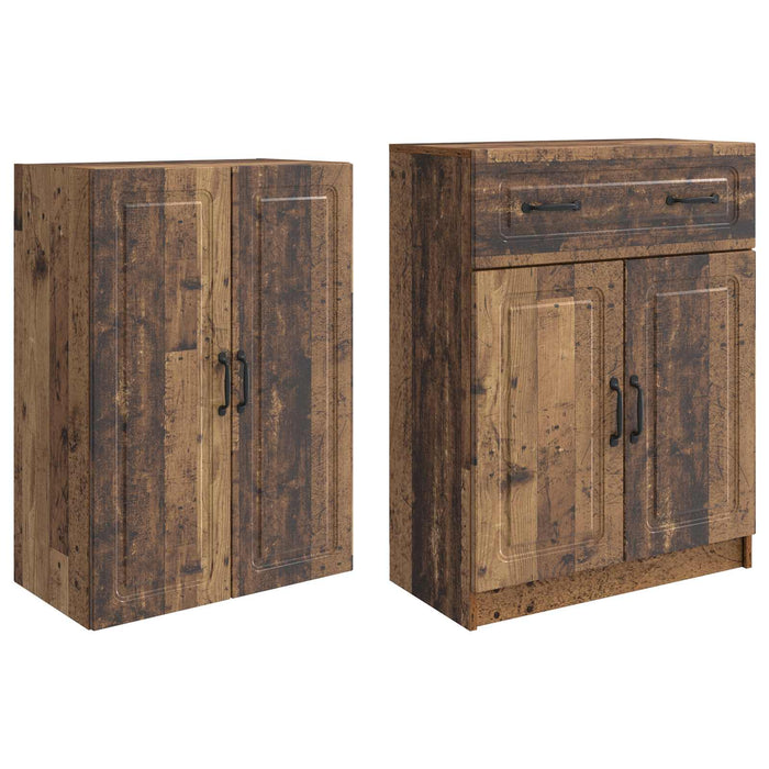 Set de Dulapuri 2 pcs Lemn vechi Lemn prelucrat WALTI