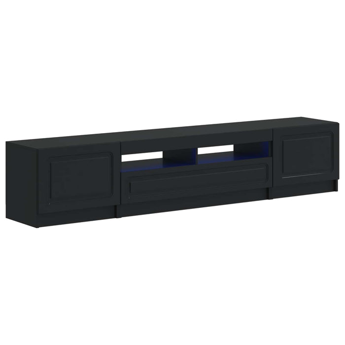 Dulap TV LED cu 5 piese Negru Lemn prelucrat WALTI