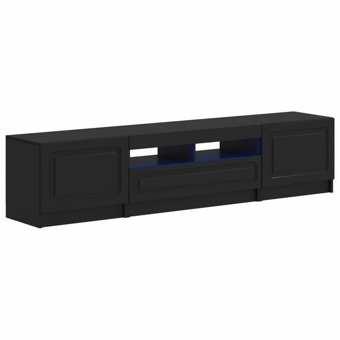 Dulap TV LED cu 5 piese Negru Lemn prelucrat WALTI