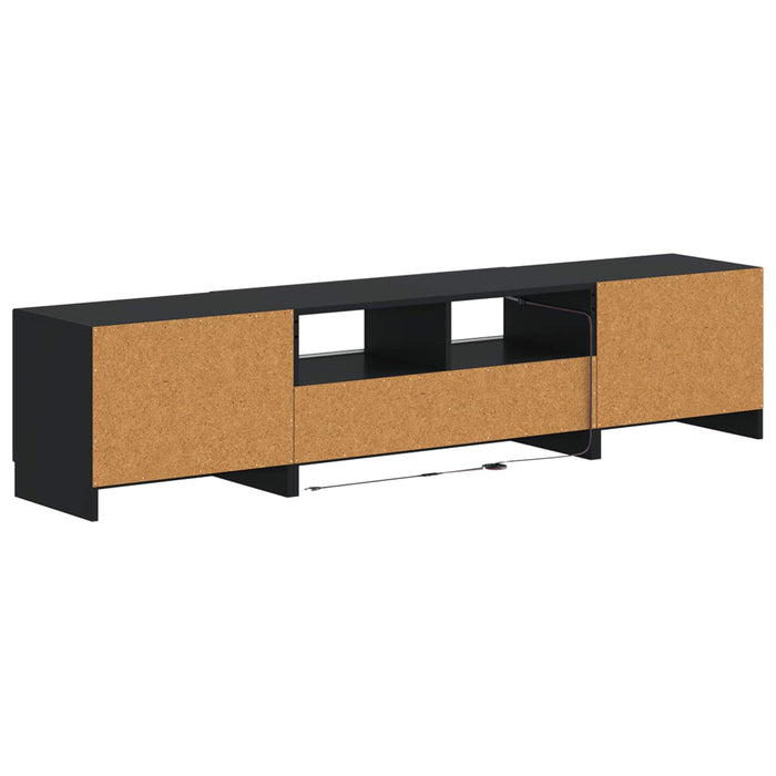 Dulap TV LED cu 5 piese Negru Lemn prelucrat WALTI