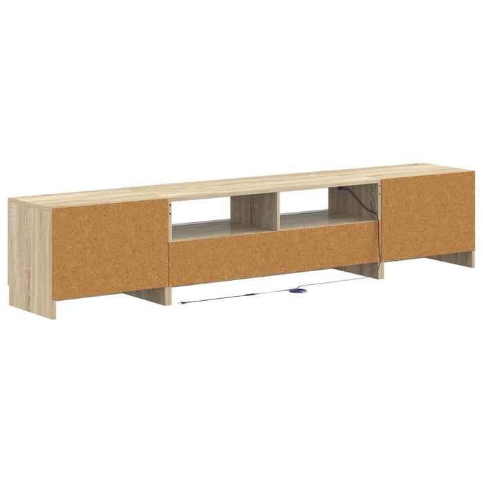 Dulap TV LED cu 5 piese Stejar Sonoma Lemn prelucrat WALTI