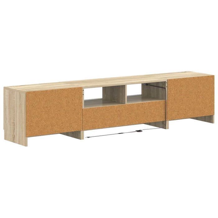 Dulap TV LED cu 5 piese Stejar Sonoma Lemn prelucrat WALTI