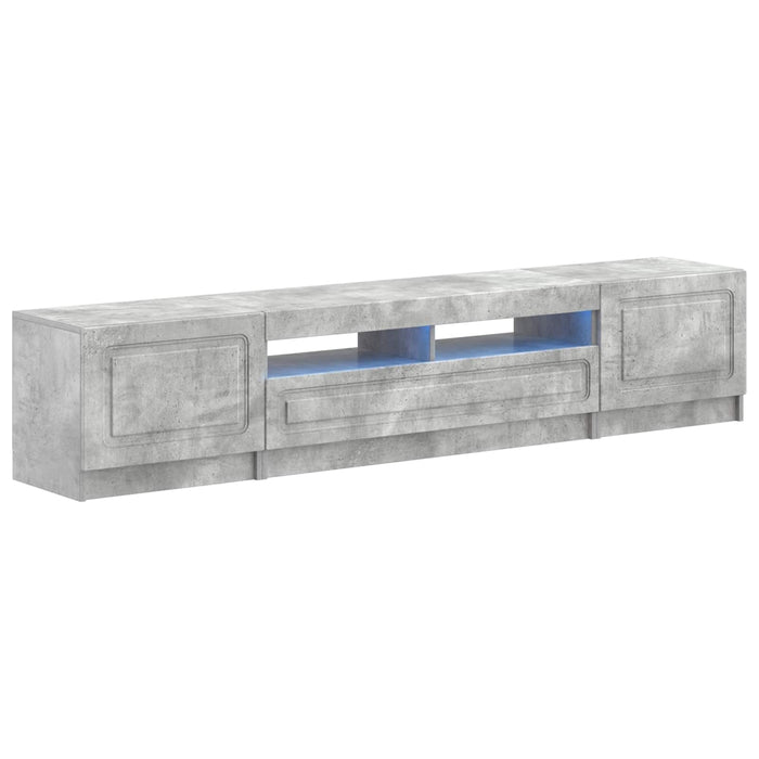 Dulap TV LED cu 5 piese Gri Beton Lemn prelucrat WALTI