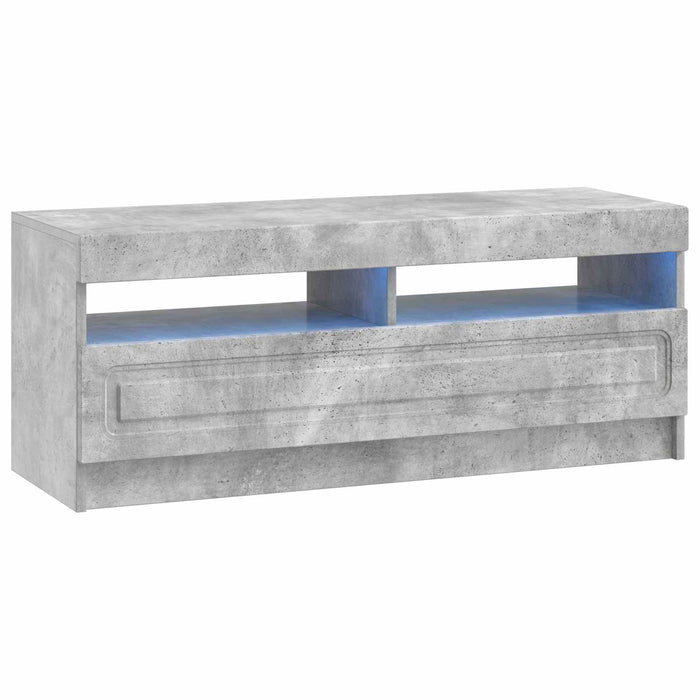 Dulap TV LED cu 5 piese Gri Beton Lemn prelucrat WALTI