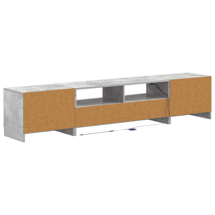 Dulap TV LED cu 5 piese Gri Beton Lemn prelucrat WALTI