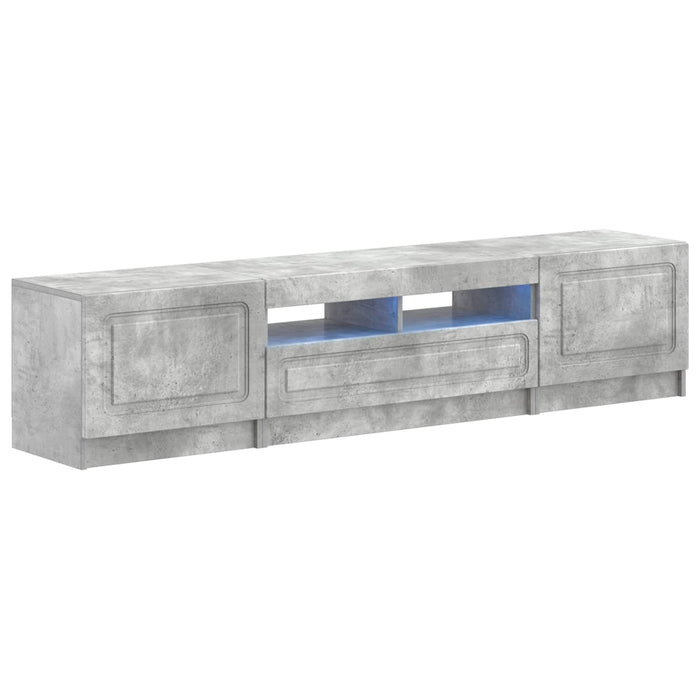Dulap TV LED cu 5 piese Gri Beton Lemn prelucrat WALTI