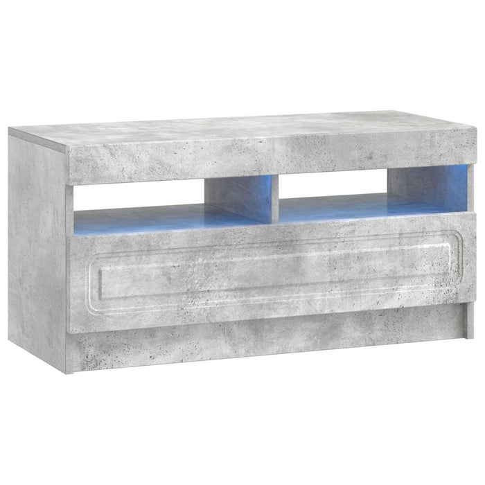Dulap TV LED cu 5 piese Gri Beton Lemn prelucrat WALTI