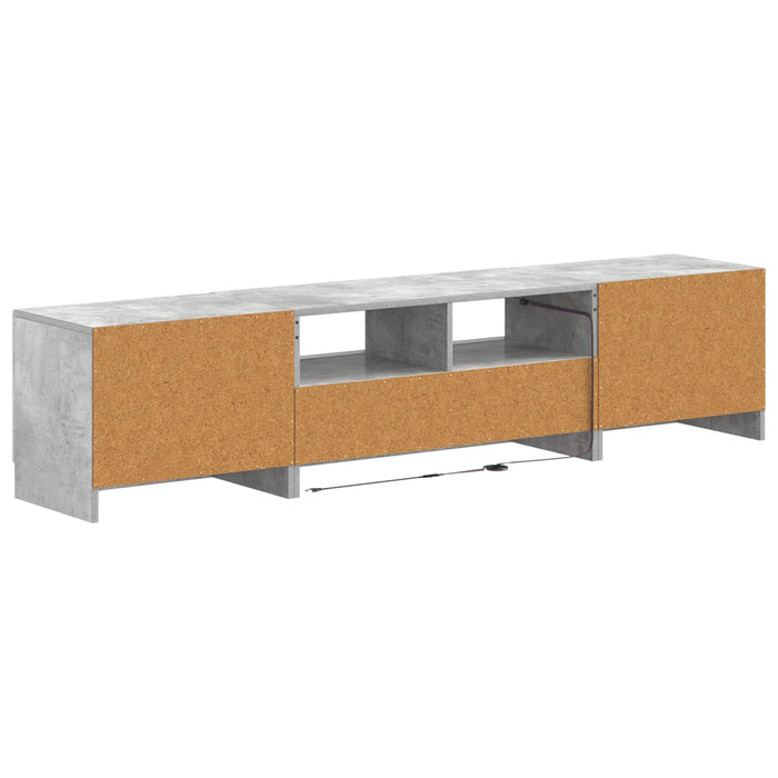 Dulap TV LED cu 5 piese Gri Beton Lemn prelucrat WALTI