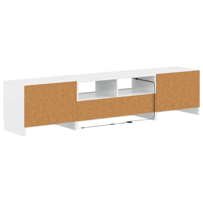Dulap TV LED cu 5 piese Alb foarte lucios Lemn prelucrat WALTI