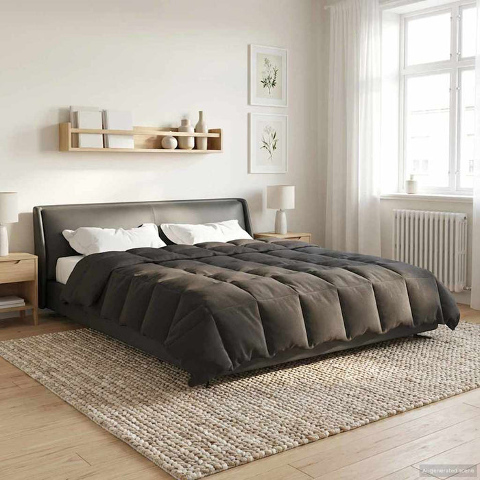 Pilotă de vară Patos Antracit 200 x 220 cm Microfibră - WALTI WALTI