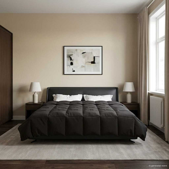 Pilotă de vară Patos Antracit 220 x 260 cm Microfibră - WALTI WALTI