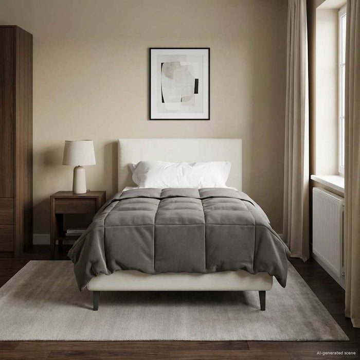 Pilotă de vară Patos Gri deschis 135 x 200 cm Microfibră - WALTI WALTI