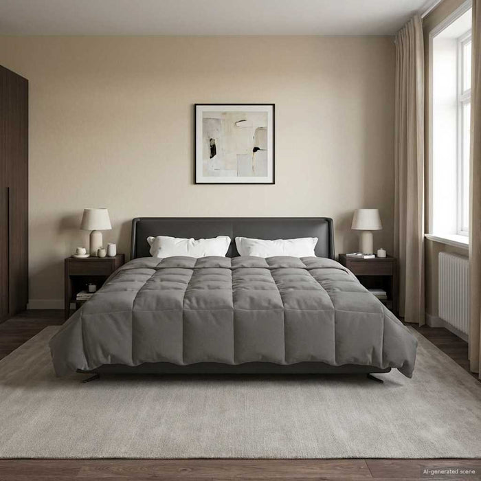 Pilotă de vară Patos Gri deschis 200 x 200 cm Microfibră - WALTI WALTI