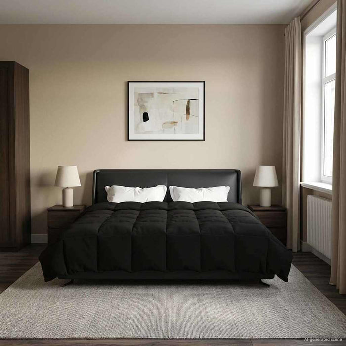 Pilotă de vară Patos Negru 200 x 240 cm Microfibră - WALTI WALTI