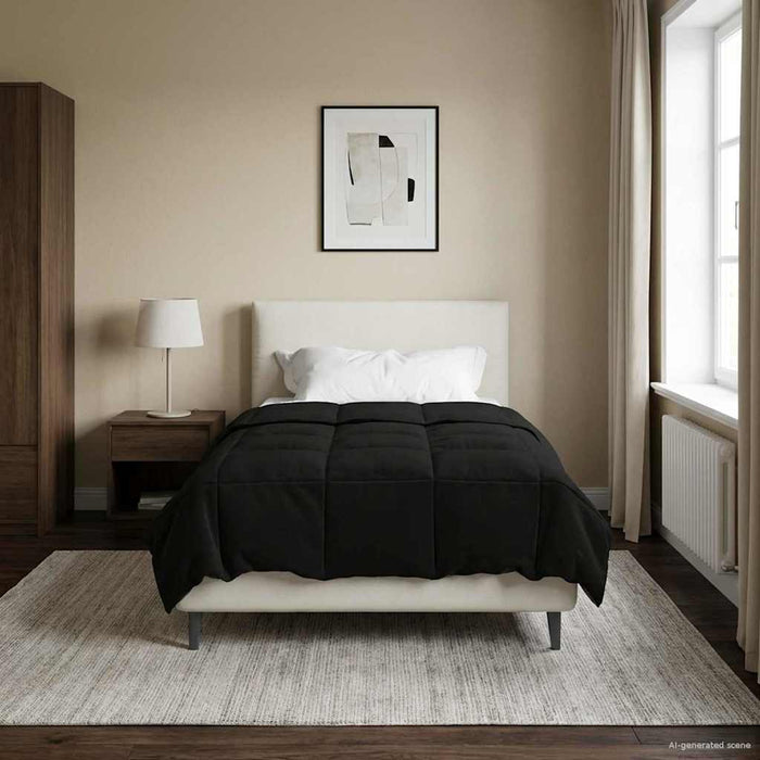 Pilotă de vară Patos Negru 135 x 220 cm Microfibră - WALTI WALTI