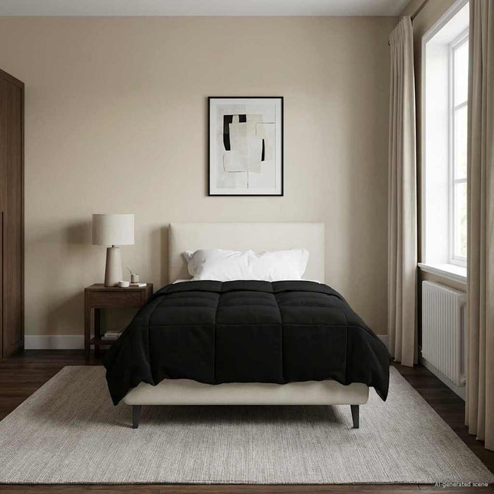Pilotă de vară Patos Negru 155 x 220 cm Microfibră - WALTI WALTI