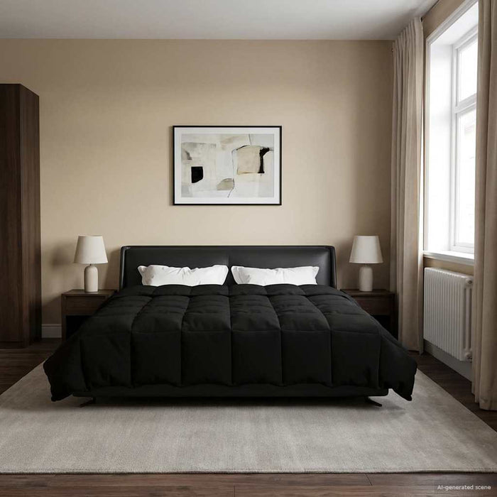 Pilotă de vară Patos Negru 200 x 220 cm Microfibră - WALTI WALTI